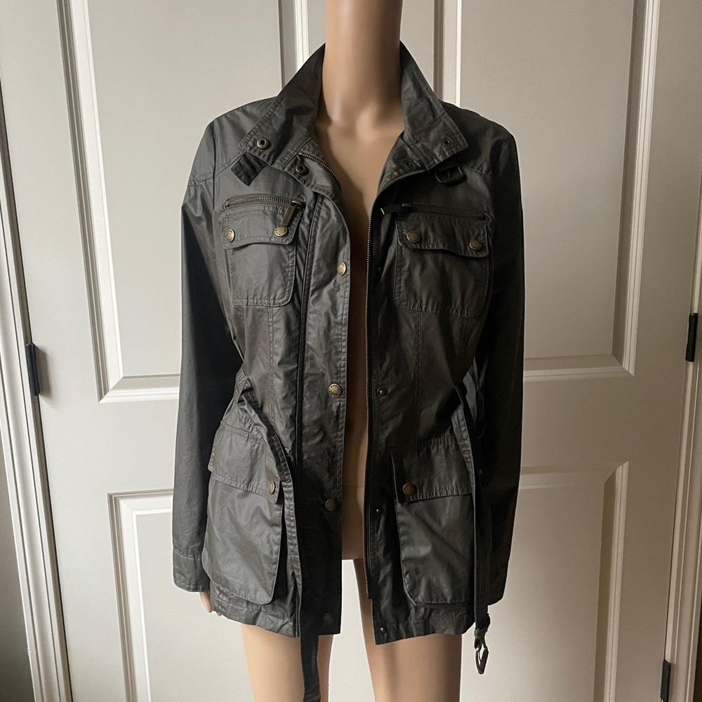 Michael Kors Olive Green Military Belstaff Style Jacket - size M - Picture 7 of 16